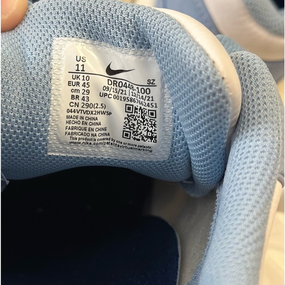 Air Max Blue print size 11